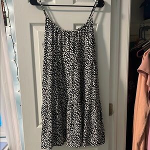 Black and White Spaghetti Strap Dress